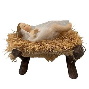 Members Mark Nativity Replacement Baby Jesus in a manger